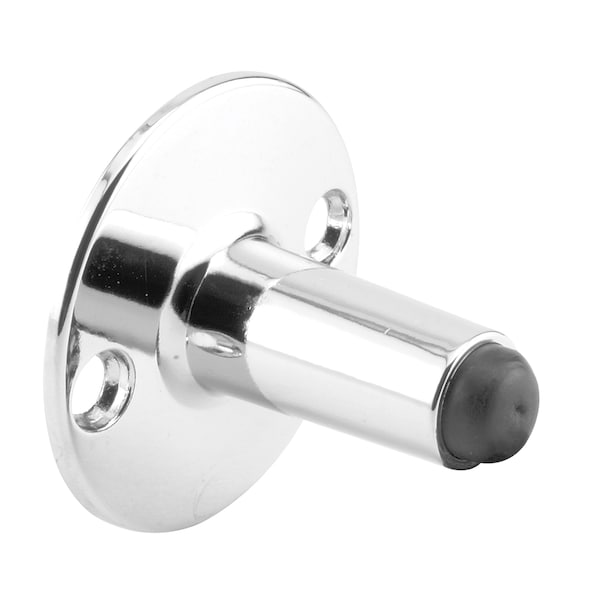 Prime-Line Door Stop, 2 in. Projection, Zamak (Cast Construction), Chrome Plated Finish (Single Pack) 656-6638 - main